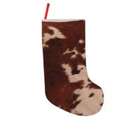 BNVSADC red brown cowhide Printed Xmas Tree Decor Christmas Stockings 18 inch Festive Supplies Holiday Party Decoration