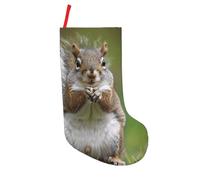 BNVSADC Red Squirrel Printed Xmas Tree Decor Christmas Stockings 18 inch Festive Supplies Holiday Party Decoration