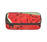 BNVSADC Red Watermelon Printed Pencil Case Cute Pencil Box Bag Pen Pouch Office School Stationery Organizer for School Travel Work