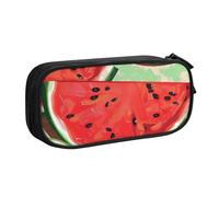 BNVSADC Red Watermelon Printed Pencil Case Large Pen Bag Cute Pencil Box Pouch Office School Stationery Organizer for Girls Boys, Black