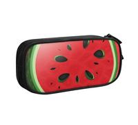 BNVSADC Red Watermelon Printed Pencil Case Large Pen Bag Cute Pencil Box Pouch Office School Stationery Organizer for Girls Boys, Black
