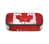 BNVSADC Retro Canada Flag Printed Pencil Case Cute Pencil Box Bag Pen Pouch Office School Stationery Organizer for School Travel Work