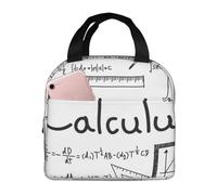 BNVSADC Reusable Insulated Lunch Bag, Math Geometry G alculus Print Cool Lunch Tote Bag Picnic Bag for Office School Outdoors