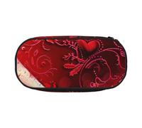 BNVSADC Romantic Flower Heart Printed Pencil Case Cute Pencil Bag Pen Pouch Large Stationery Organizer Makeup Bag for Teen Boys Girls School Students Office