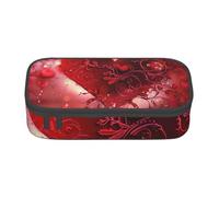 BNVSADC Romantic Heart Printed Pencil Case Cute Pencil Box Bag Pen Pouch Office School Stationery Organizer for School Travel Work