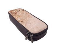 BNVSADC Rose Gold Glitter Printed PU Leather Flip Pencil Case, Cute Pencil Box Pen Bag Stationery Organizer Makeup Bag for School Office Travel