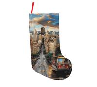BNVSADC san francisco Printed Xmas Tree Decor Christmas Stockings 18 inch Festive Supplies Holiday Party Decoration