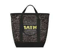 BNVSADC School Math Print Lunch Bag Tote Bag for Women Men Reusable Insulated Lunch Cool Bag for Office School Picnic Beach