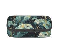 BNVSADC Sea Animals Calf Printed Pencil Case Cute Pencil Box Bag Pen Pouch Office School Stationery Organizer for School Travel Work