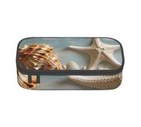 BNVSADC Sea Shell Beach Printed Pencil Case Cute Pencil Box Bag Pen Pouch Office School Stationery Organizer for School Travel Work
