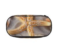 BNVSADC Seashell Beach Printed Pencil Case Cute Pencil Bag Pen Pouch Large Stationery Organizer Makeup Bag for Teen Boys Girls School Students Office