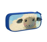 BNVSADC Sheep 1 Printed Pencil Case Large Pen Bag Cute Pencil Box Pouch Office School Stationery Organizer for Girls Boys, Blue