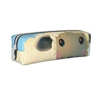 BNVSADC Sheep 1 Printed Pencil Case Leather Pencil Pouch Cute Stationery Pencil Pen Bag with Zipper for School Office Travel