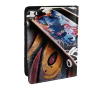 BNVSADC Skate Boards Printed Passport Holder Travel PU Leather Passport Cover Case Organiser for Men Women, 6.5 inch