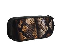 BNVSADC Snake Skin Printed Pencil Case Large Pen Bag Cute Pencil Box Pouch Office School Stationery Organizer for Girls Boys, Black