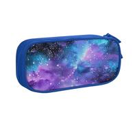 BNVSADC Space Colorful Clouds Printed Pencil Case Large Pen Bag Cute Pencil Box Pouch Office School Stationery Organizer for Girls Boys, Blue