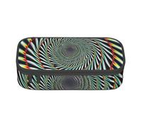 BNVSADC Spiral Optical Illusion Printed Pencil Case Cute Pencil Box Bag Pen Pouch Office School Stationery Organizer for School Travel Work
