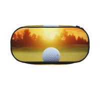 BNVSADC Sport Golf Ball Sunset Tree Printed Pencil Case Cute Pencil Bag Pen Pouch Large Stationery Organizer Makeup Bag for Teen Boys Girls School Students Office