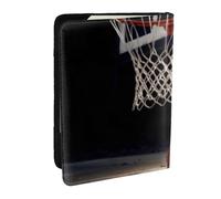 BNVSADC Sports Basketball Printed Passport Holder Travel PU Leather Passport Cover Case Organiser for Men Women, 6.5 inch