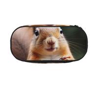BNVSADC Squirrel Funny Animal Printed Pencil Case Cute Pencil Bag Pen Pouch Large Stationery Organizer Makeup Bag for Teen Boys Girls School Students Office