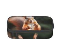 BNVSADC Squirrel Funny Animal Printed Pencil Case Cute Pencil Box Bag Pen Pouch Office School Stationery Organizer for School Travel Work