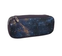BNVSADC Starry Night Deep Outer Space Printed Leather Pencil Pen Case & Makeup Bag - Stylish Pencil Bag Stationery Organizer Pouch for School Office Travel