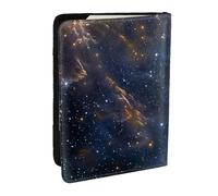 BNVSADC Starry Night Deep Outer Space Printed Passport Holder Travel PU Leather Passport Cover Case Organiser for Men Women, 6.5 inch