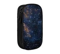 BNVSADC Starry Night Deep Outer Space Printed Pencil Case for Girls Boys, Large Capacity Pencil Pouch Cute Pencil Box Adult Makeup Bag with 2 Compartments, Black