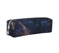 BNVSADC Starry Night Deep Outer Space Printed Pencil Case Leather Pencil Pouch Cute Stationery Pencil Pen Bag with Zipper for School Office Travel