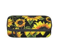BNVSADC Stylish Floral Sunflower Printed Pencil Case Cute Pencil Box Bag Pen Pouch Office School Stationery Organizer for School Travel Work