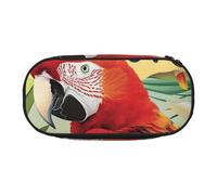 BNVSADC Summer Parrot Pineapple Bird Printed Pencil Case Cute Pencil Bag Pen Pouch Large Stationery Organizer Makeup Bag for Teen Boys Girls School Students Office