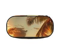 BNVSADC Sunset Hawaiian Palm Tree Printed Pencil Case Cute Pencil Bag Pen Pouch Large Stationery Organizer Makeup Bag for Teen Boys Girls School Students Office