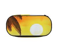 BNVSADC Sunset Palm Tree Printed Pencil Case Cute Pencil Bag Pen Pouch Large Stationery Organizer Makeup Bag for Teen Boys Girls School Students Office