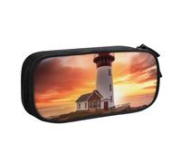 BNVSADC Sunset Printed Pencil Case Large Pen Bag Cute Pencil Box Pouch Office School Stationery Organizer for Girls Boys, Black