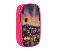 BNVSADC The Old Hollywood Printed Pencil Case for Girls Boys, Large Capacity Pencil Pouch Cute Pencil Box Adult Makeup Bag with 2 Compartments, Pink