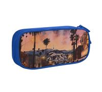 BNVSADC The Old Hollywood Printed Pencil Case Large Pen Bag Cute Pencil Box Pouch Office School Stationery Organizer for Girls Boys, Blue