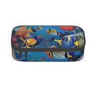 BNVSADC The Underwater World Tropical Fish Printed Pencil Case Cute Pencil Box Bag Pen Pouch Office School Stationery Organizer for School Travel Work