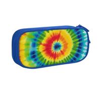 BNVSADC tie dye Rainbow Printed Pencil Case Large Pen Bag Cute Pencil Box Pouch Office School Stationery Organizer for Girls Boys, Blue
