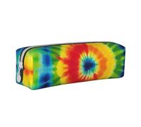 BNVSADC tie dye Rainbow Printed Pencil Case Leather Pencil Pouch Cute Stationery Pencil Pen Bag with Zipper for School Office Travel