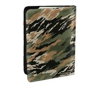 BNVSADC Tiger Stripe Camouflage Printed Passport Holder Travel PU Leather Passport Cover Case Organiser for Men Women, 6.5 inch
