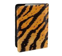 BNVSADC Tiger Striped Pattern Printed Passport Holder Travel PU Leather Passport Cover Case Organiser for Men Women, 6.5 inch