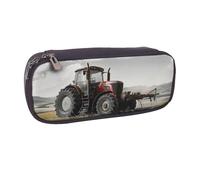 BNVSADC Tractor Agriculture Tranquil Printed Leather Pencil Pen Case & Makeup Bag - Stylish Pencil Bag Stationery Organizer Pouch for School Office Travel