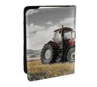 BNVSADC Tractor Agriculture Tranquil Printed Passport Holder Travel PU Leather Passport Cover Case Organiser for Men Women, 6.5 inch