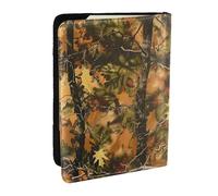 BNVSADC Trees Camoflauge Printed Passport Holder Travel PU Leather Passport Cover Case Organiser for Men Women, 6.5 inch