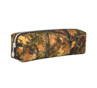 BNVSADC Trees Camoflauge Printed Pencil Case Leather Pencil Pouch Cute Stationery Pencil Pen Bag with Zipper for School Office Travel