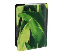 BNVSADC Tropical Banana Palm Leaves Printed Passport Holder Travel PU Leather Passport Cover Case Organiser for Men Women, 6.5 inch