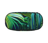 BNVSADC Tropical Palm Leaves Printed Pencil Case Cute Pencil Bag Pen Pouch Large Stationery Organizer Makeup Bag for Teen Boys Girls School Students Office