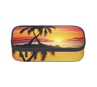 BNVSADC Tropical Palm Tree Printed Pencil Case Cute Pencil Box Bag Pen Pouch Office School Stationery Organizer for School Travel Work