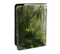 BNVSADC Tropical Rainforest Jungle Scene Printed Passport Holder Travel PU Leather Passport Cover Case Organiser for Men Women, 6.5 inch