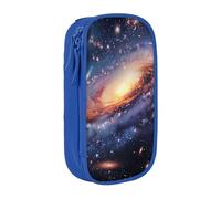 BNVSADC Universe Galaxy Outer Space Printed Pencil Case for Girls Boys, Large Capacity Pencil Pouch Cute Pencil Box Adult Makeup Bag with 2 Compartments, Blue